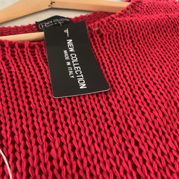 NWT Made In Italy ๐ฎ๐น Oversized Red Sweater One Size - Picture 10 of 10
